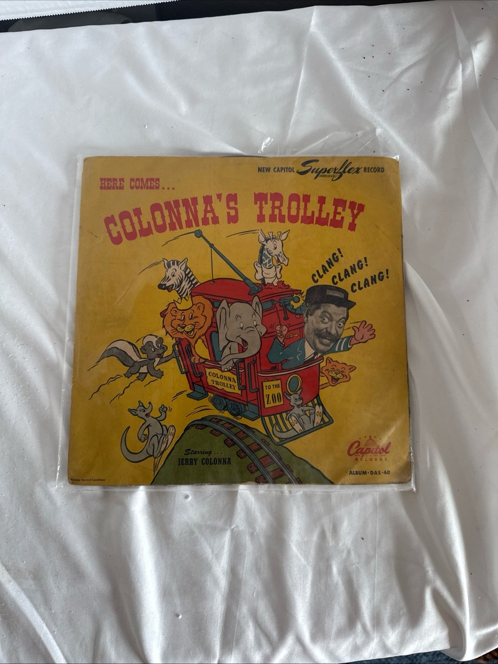 Colonna's Trolley  Record - Yellow Vintage Cover